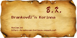 Brankován Korinna névjegykártya